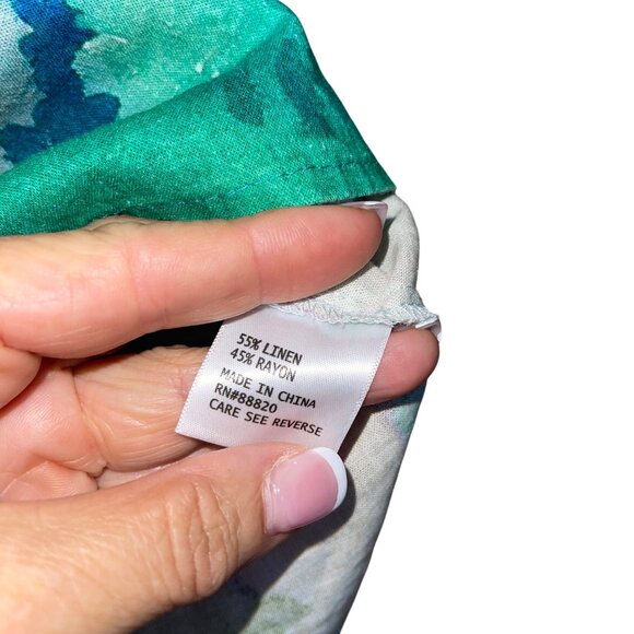 Calypso St Barth Womens Top Size Medium Multicolor Scenic Button Back - Picture 5 of 7